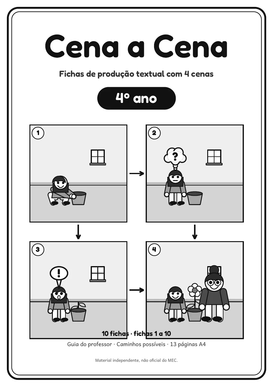 Página real do PDF Cena a Cena: capa do 4º ano