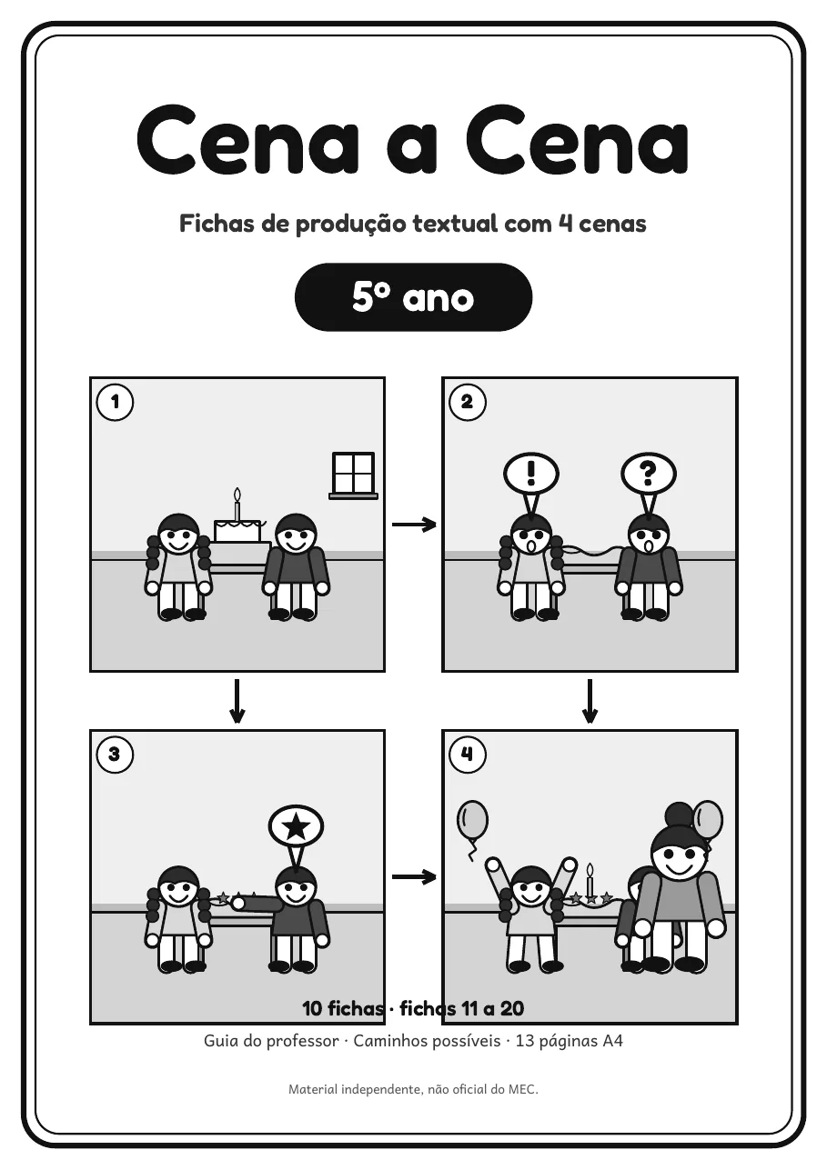 Página real do PDF Cena a Cena: capa do 5º ano